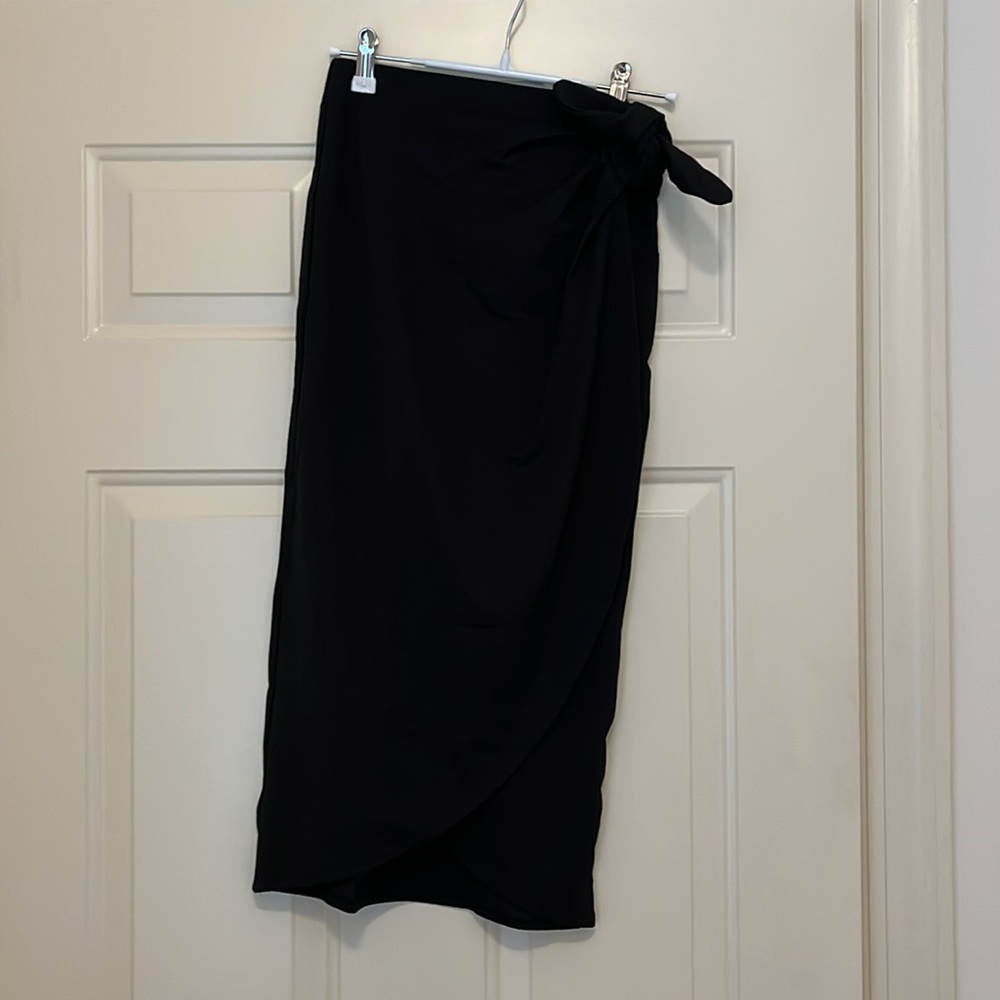 H&M Black Jersey Wrap Skirt/NWT/XS - Picture 11 of 13